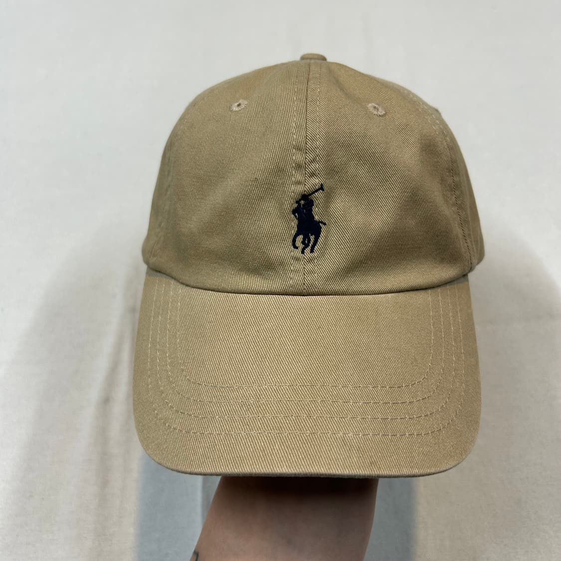폴로 랄프로렌 아이코닉 치노 볼캡 모자 탄 브라운 상품이미지2