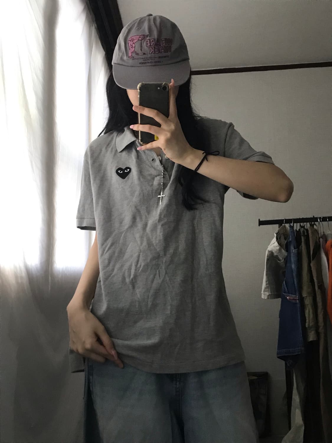 꼼데가르송 그레이 반팔티셔츠 상품이미지2