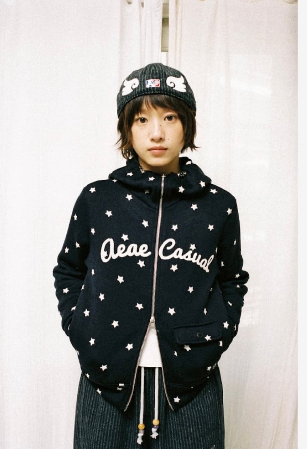 aeae 에이에이에이 스타 하이넥 집업 블랙 상품이미지3