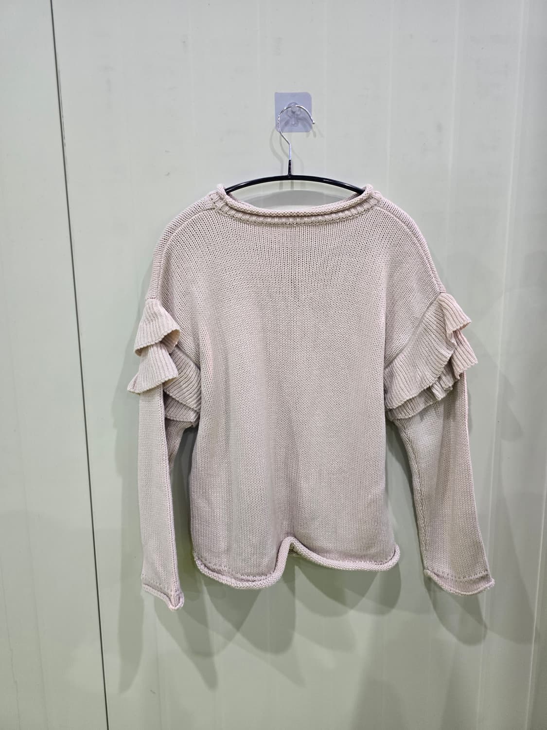 프릴 니트 긴팔 티셔츠 상품이미지5