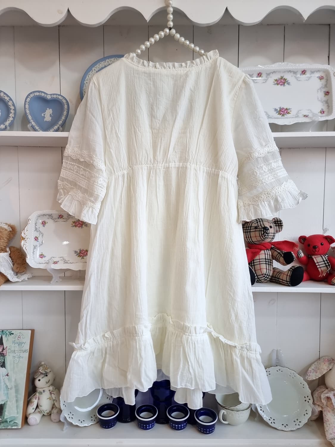 axes femme(악세스팜므) 아이보리 모리걸 레이스 원피스 상품이미지7