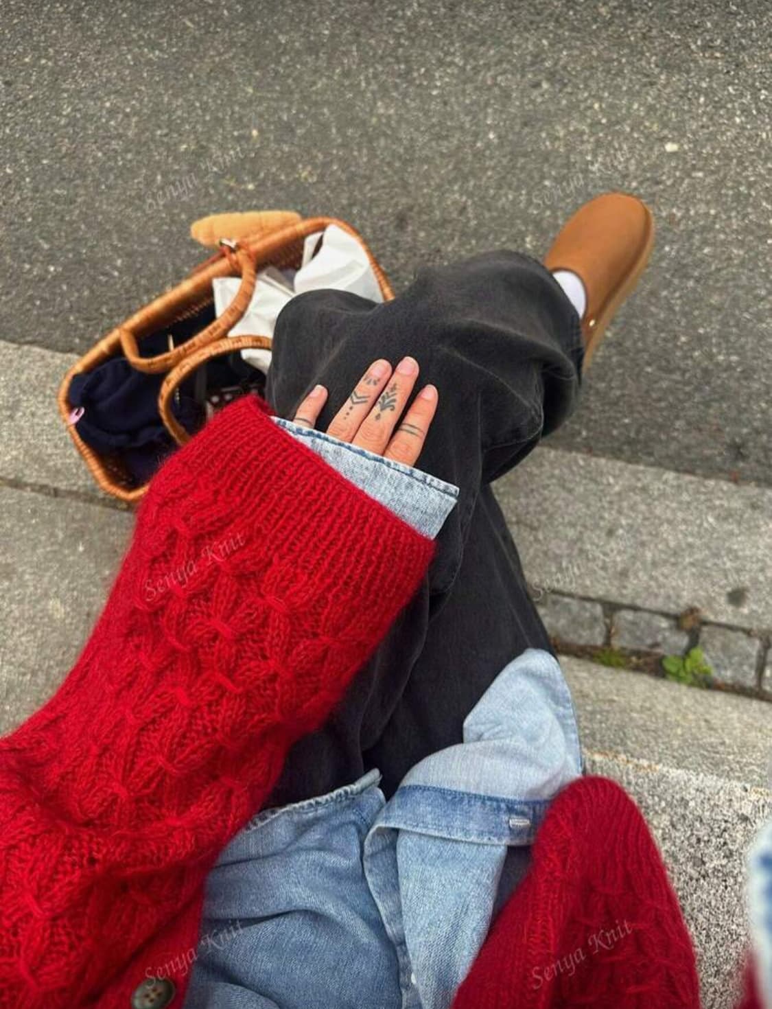 빨간 가디건 상품이미지3