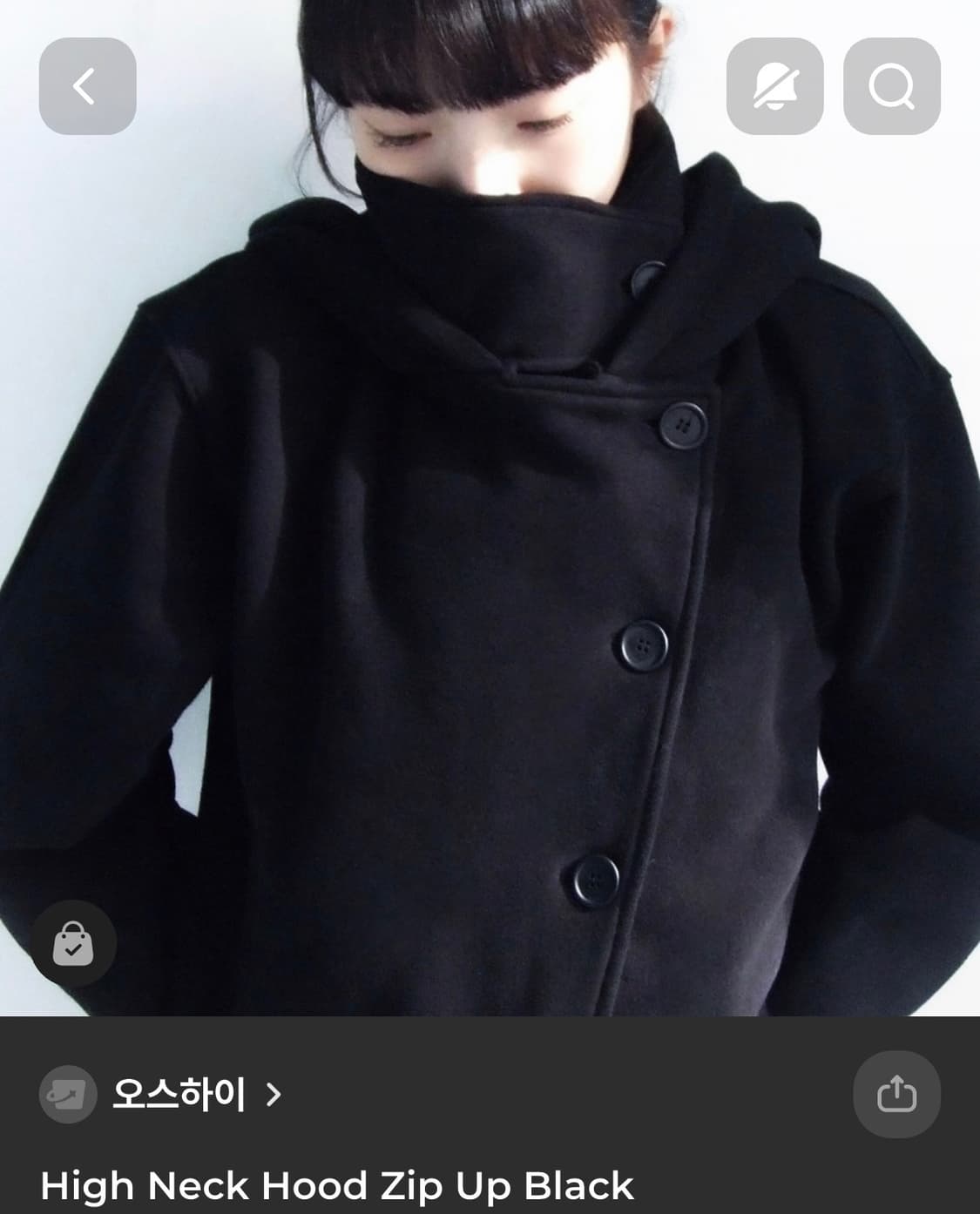 교환)오스하이oshigh 하이넥후드집업 highneck hoodzipup 상품이미지1