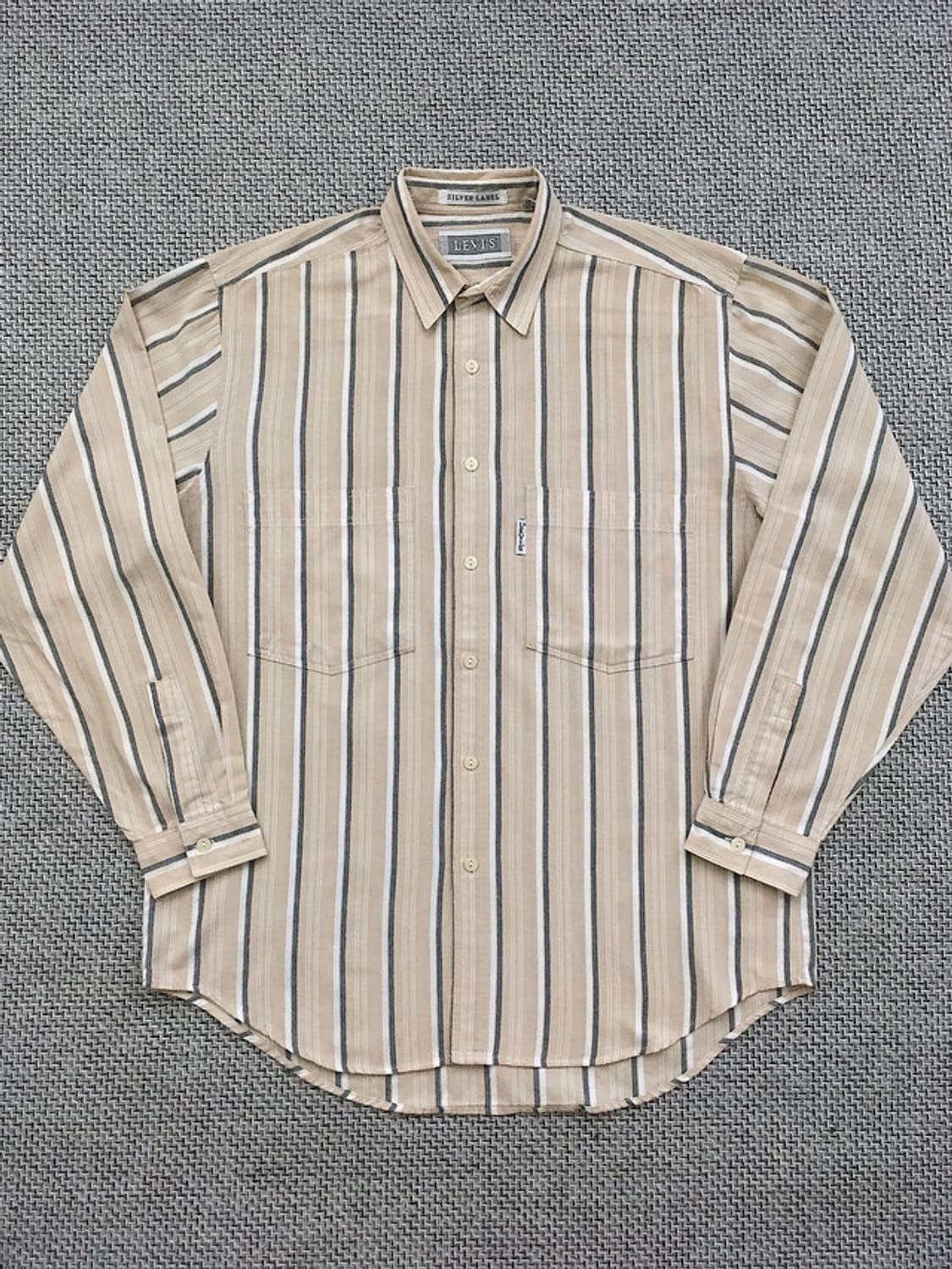 90s vtg Silver-label bold stripe shirts 상품이미지7