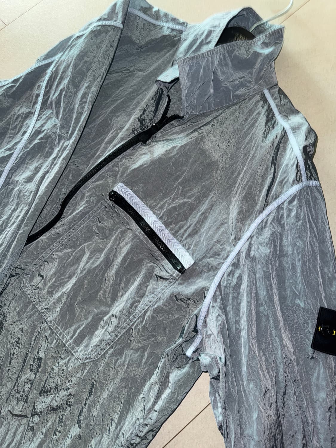 스톤아일랜드 나일론 메탈 오버셔츠 스카이블루 24ss 상품이미지2