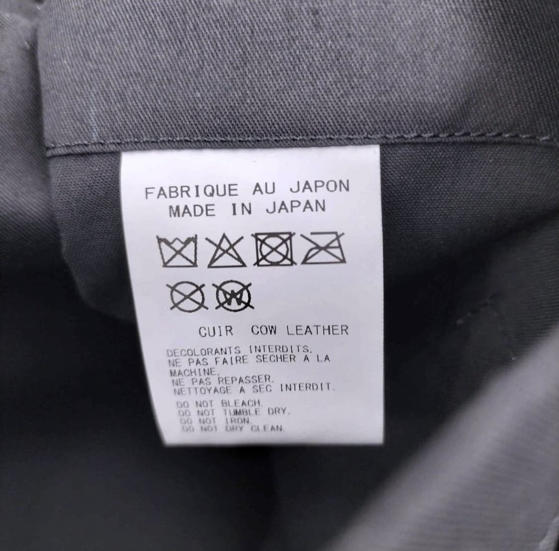 요지 야마모토 카우레더 레터링 토트백 상품이미지6