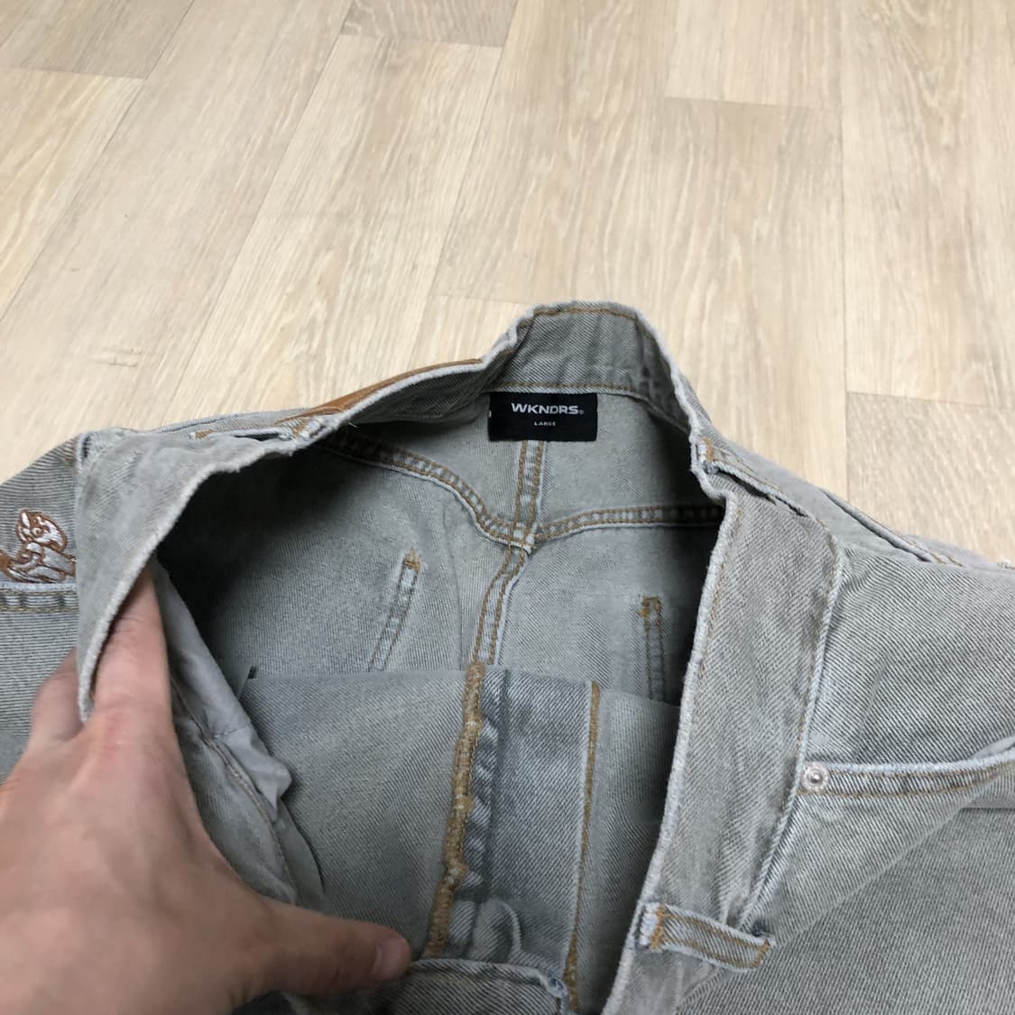 (L) 새상품 위캔더스 WKNDRS DRAGGY 워크 카펜터 팬츠 올리브 상품이미지4