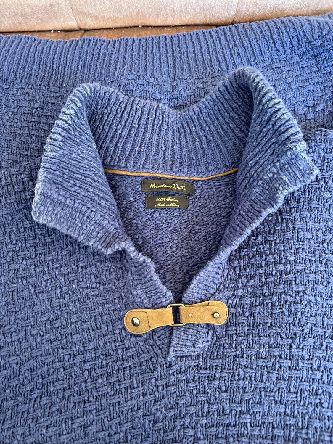 코스 COS 남성 네이비 하이넥니트 코튼니트 상품이미지5