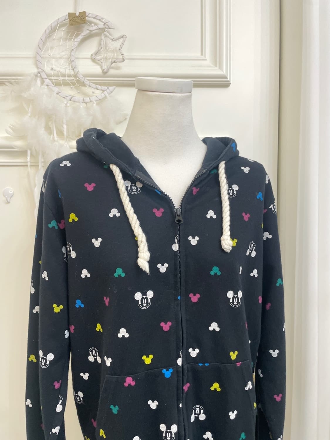 DISNEY black mickey pattern cotton hoodi 상품이미지5