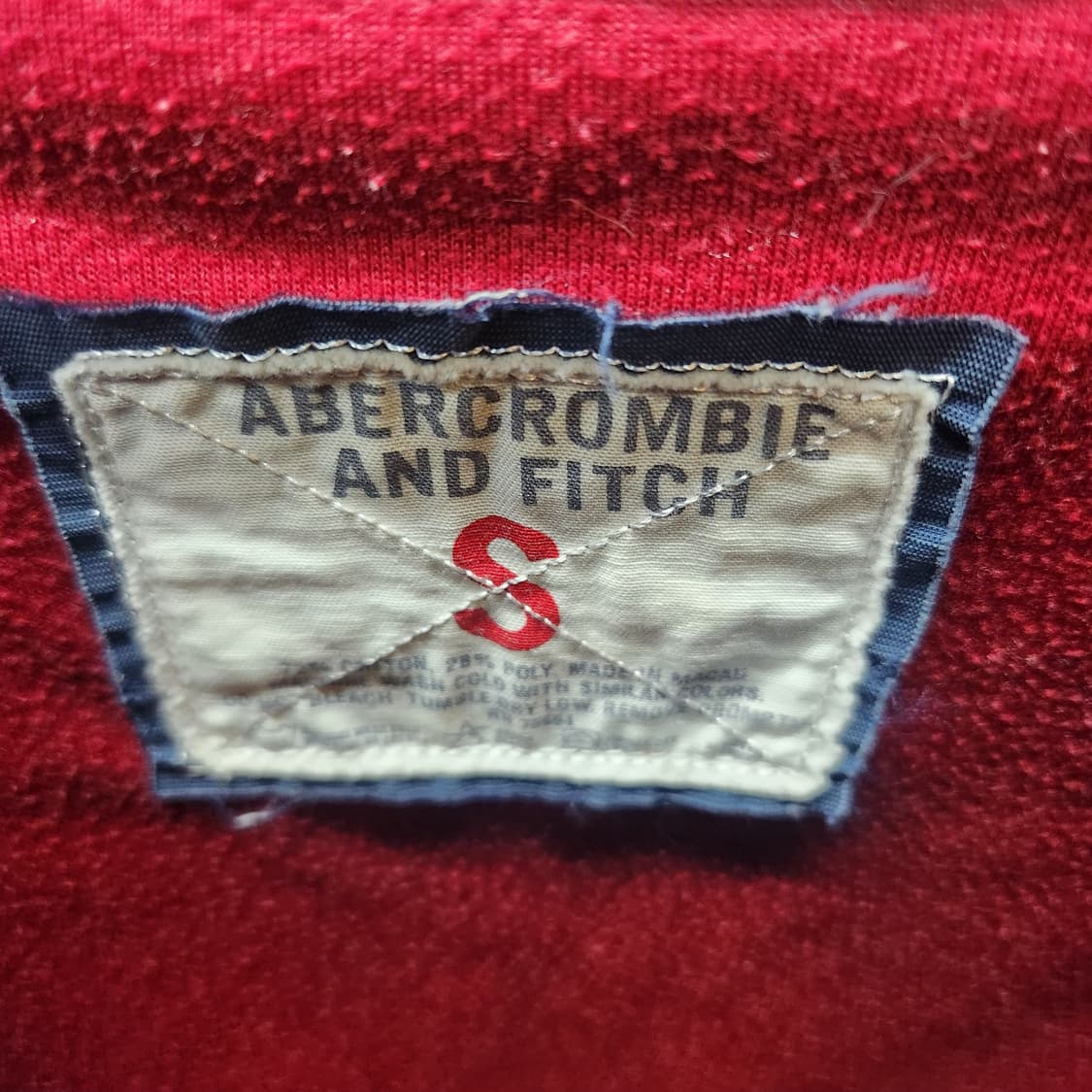 아베크롬비 로고 패치워크 맨투맨 S(L) 남여공용 상품이미지7