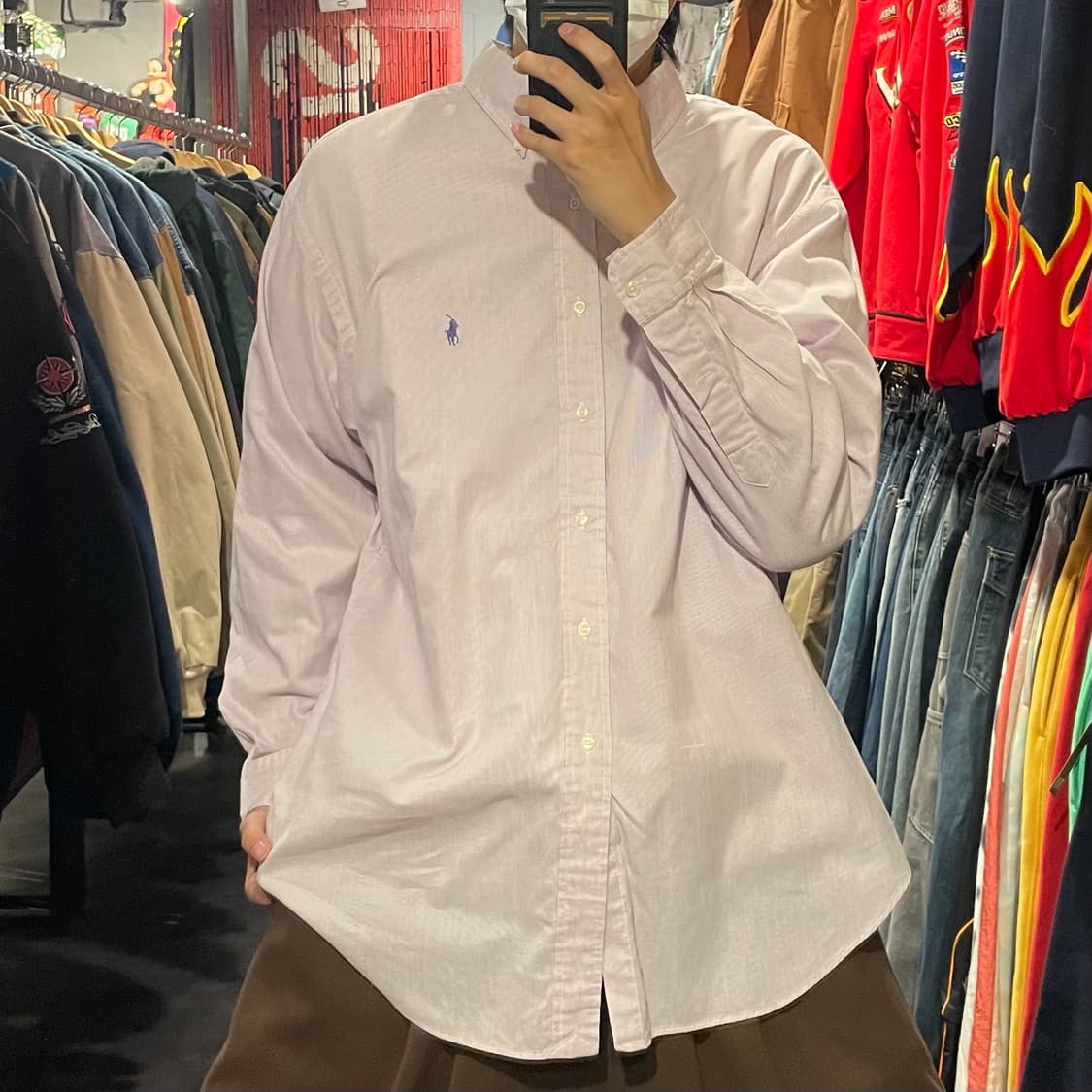 [IM] Polo 폴로 핑크 스트라이프 긴팔셔츠 상품이미지2