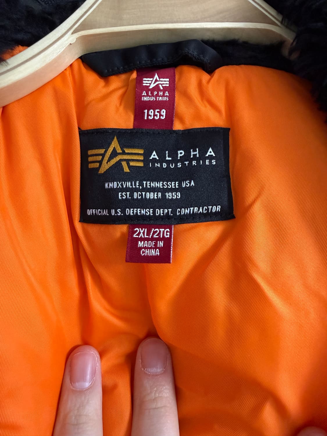 알파인더스트리 N-3B 슬림핏 파카 블랙 2XL 팝니다. 상품이미지3