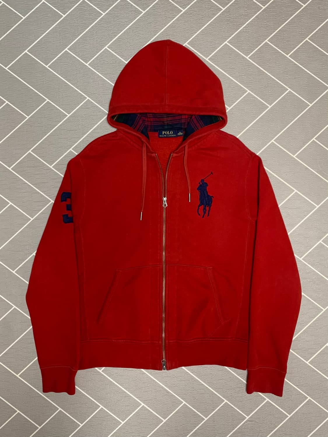 폴로 빅포니 후드집업 레드 상품이미지2