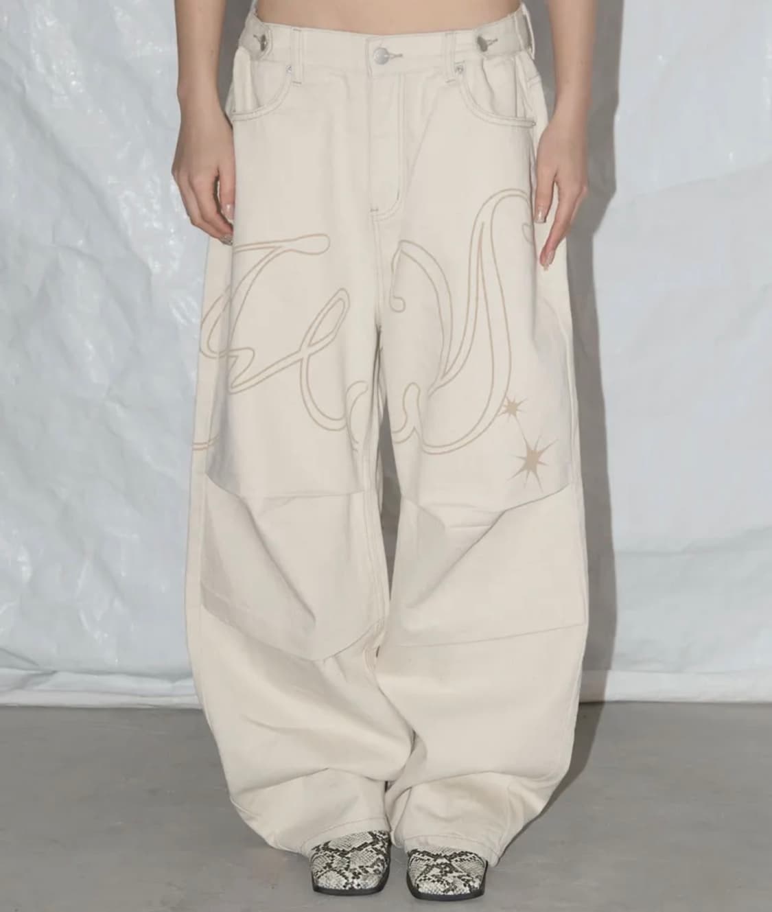 팬시클럽 엔젤 빈티지 워싱 핀턱팬츠 2사이즈 상품이미지1