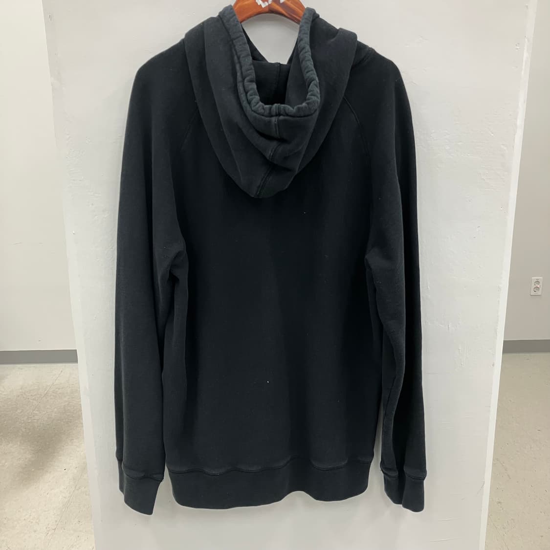 스투시 블랙 베이직 로고 후드티 XL 상품이미지2