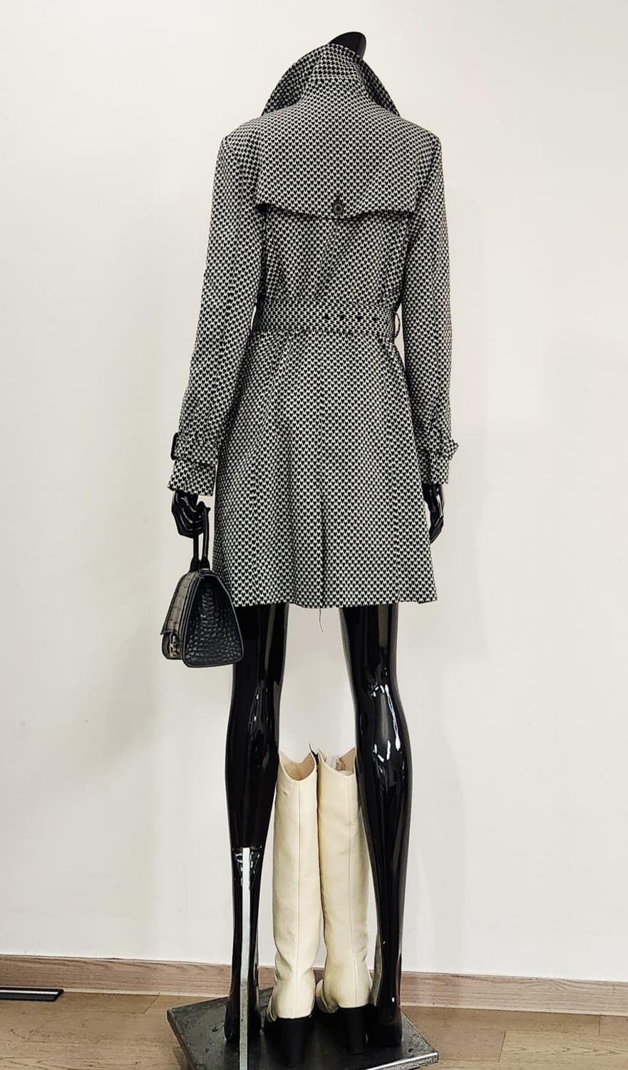 하트체크 트렌치코트  상품이미지7
