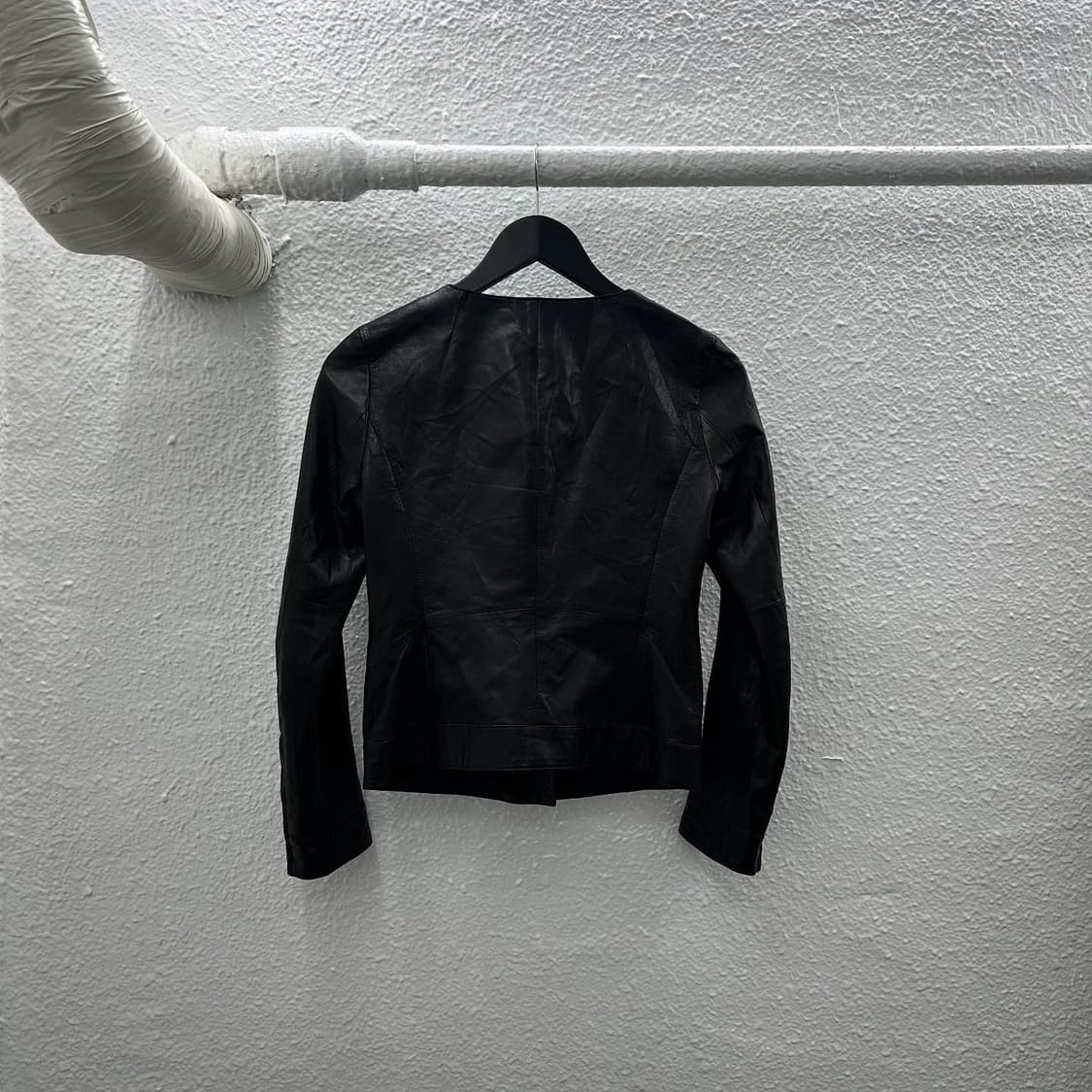 minimal asymmetry leather jacket 상품이미지4