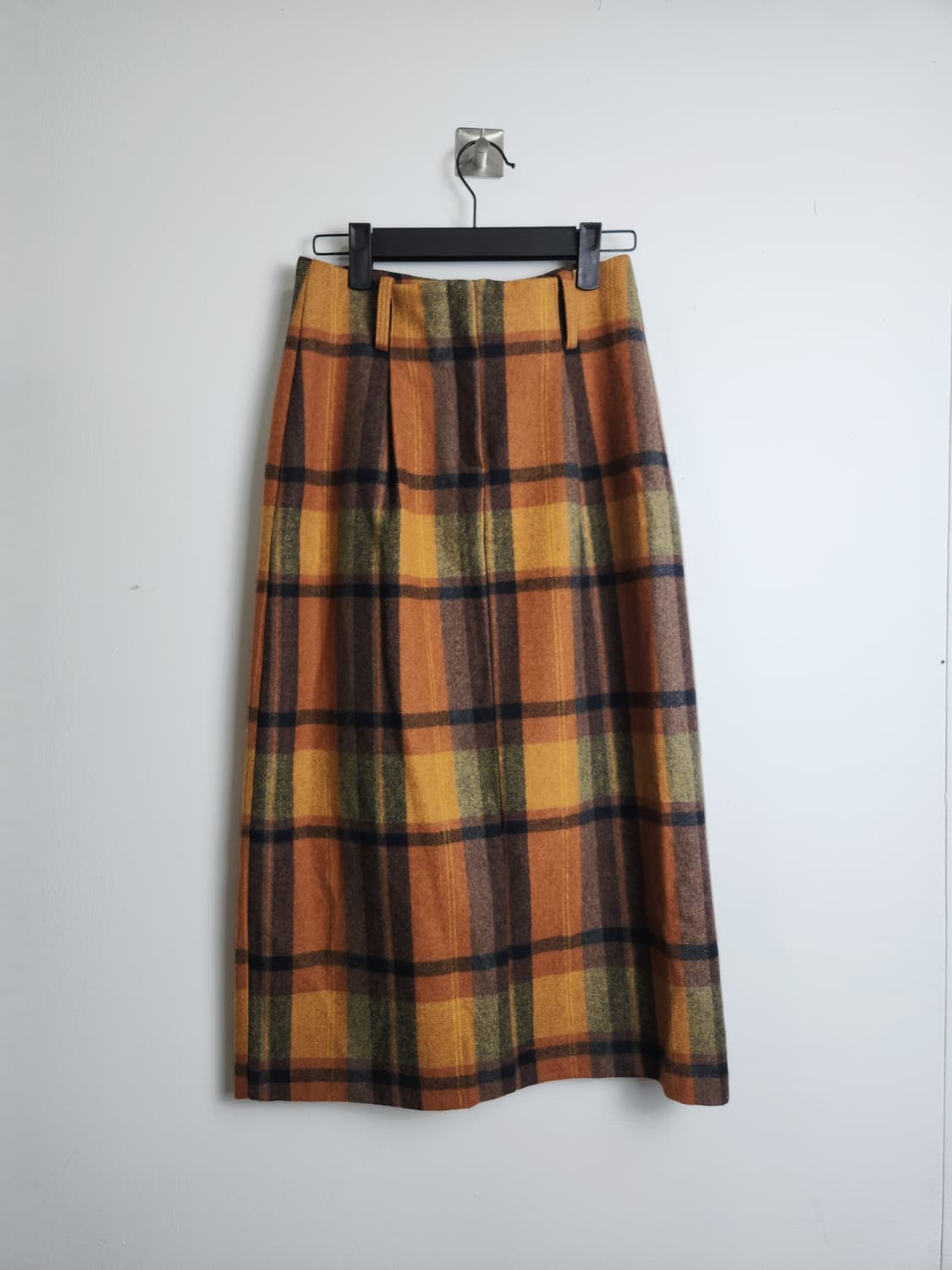 체크 핀턱 롱 스커트 상품이미지5