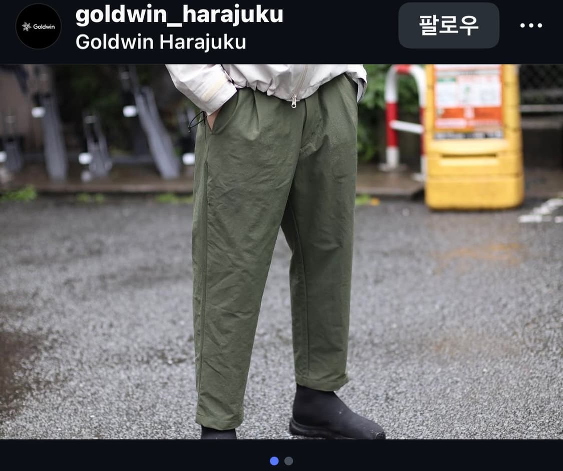 Goldwin 골드윈 원 턱 테이퍼드 스트레치 팬츠 M 상품이미지7