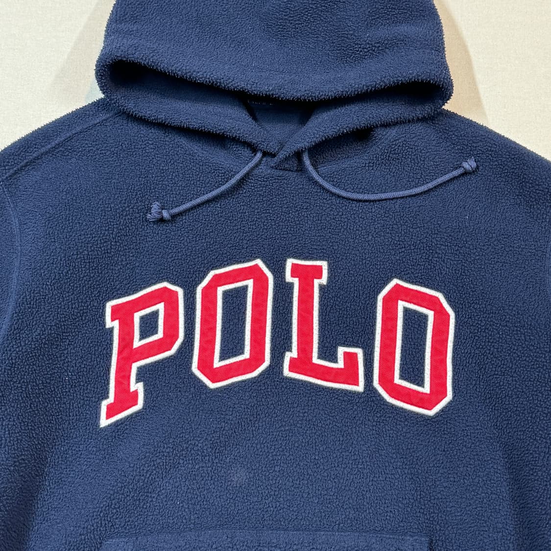 S) 폴로 랄프로렌 스펠로고 플리스 후드티 네이비 상품이미지4
