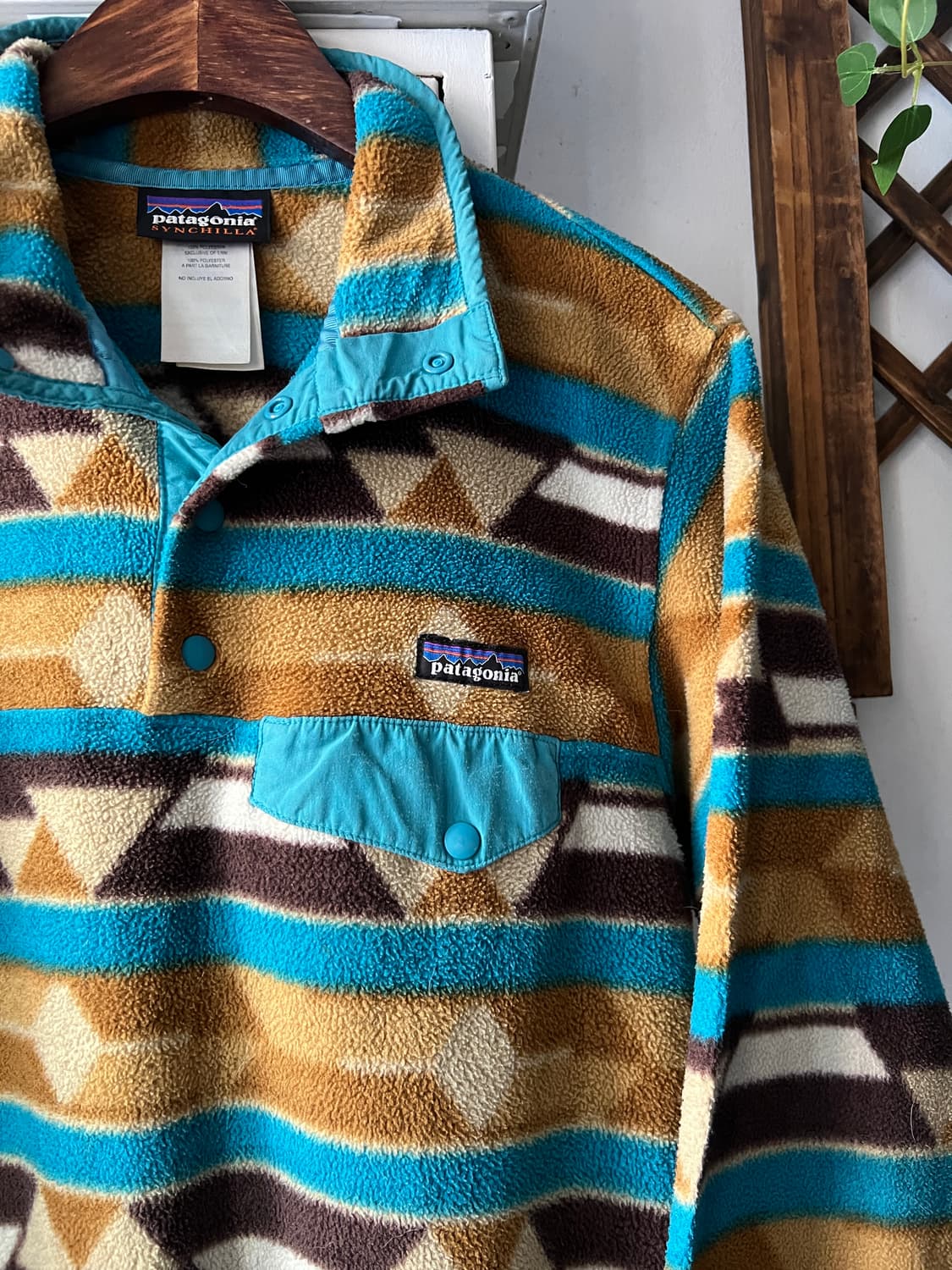 [S]파타고니아 우먼스 신칠라 나바호 패턴 플리스 풀오버 스웻셔츠 상품이미지3