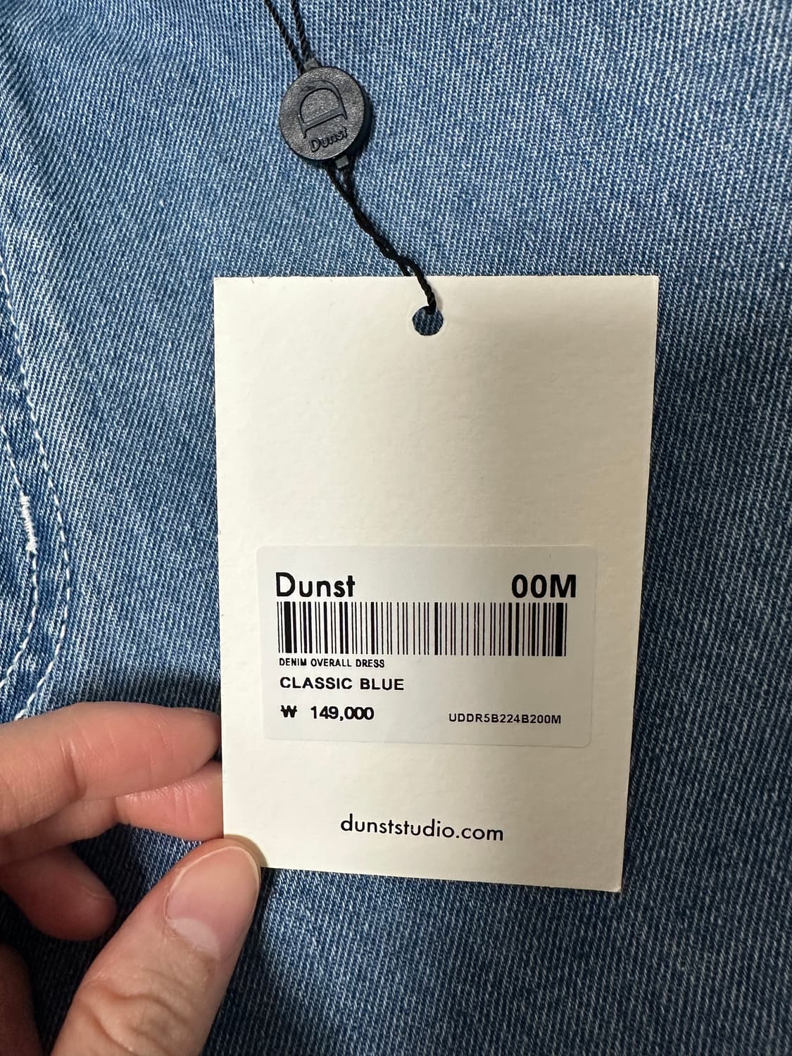 던스트 데님 오버롤 원피스 클래식 블루 미듐 새상품 상품이미지2