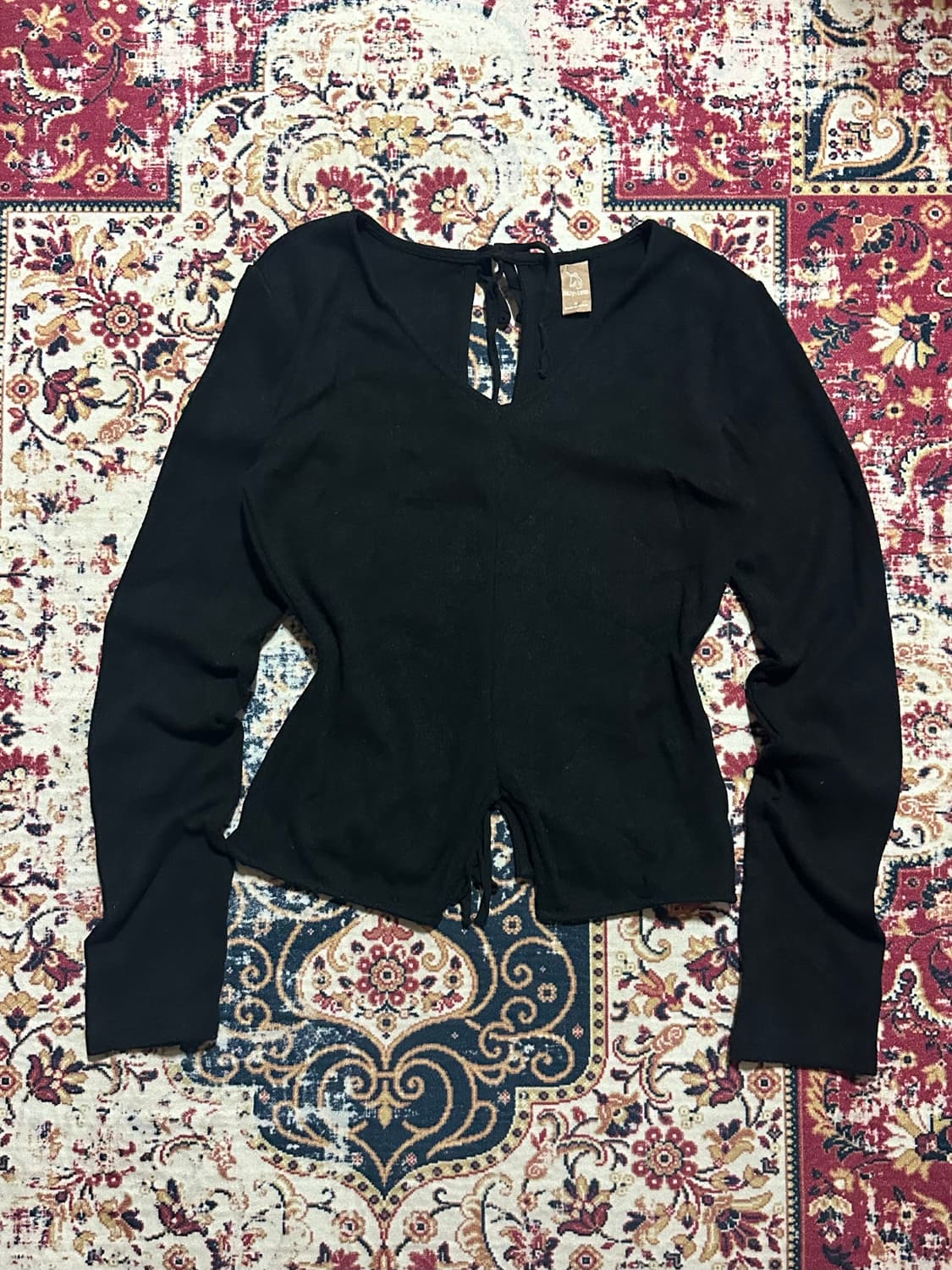 백 리본 디테일 니트 상품이미지1