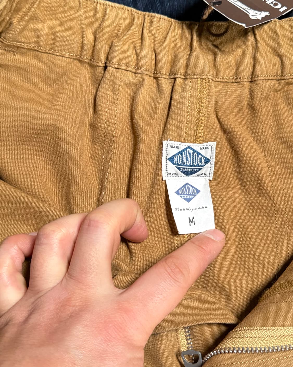 논스탁 10oz 코튼 캔버스 클라이밍 팬츠 - 카키 M 상품이미지7