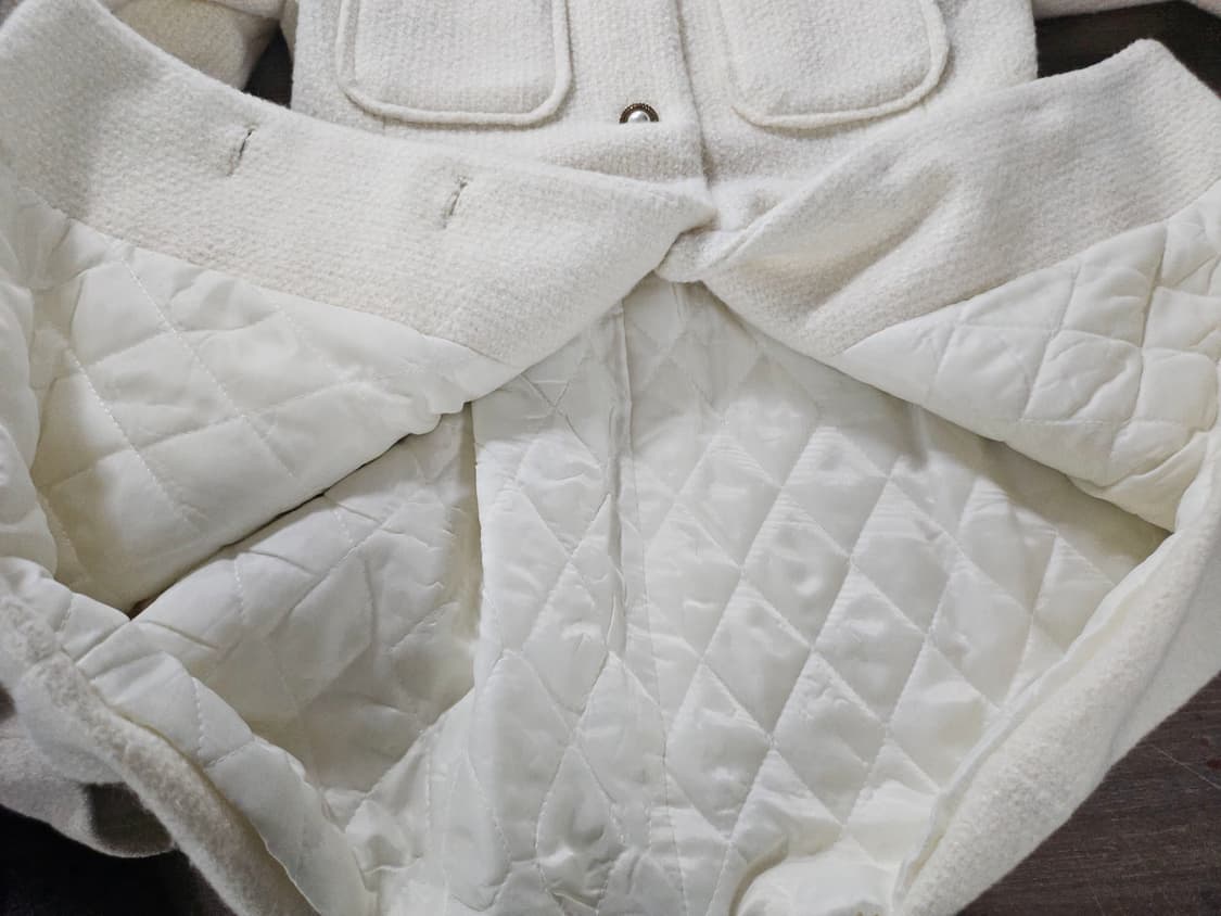 아이보리 트위드 진주버튼 자켓 S 상품이미지4