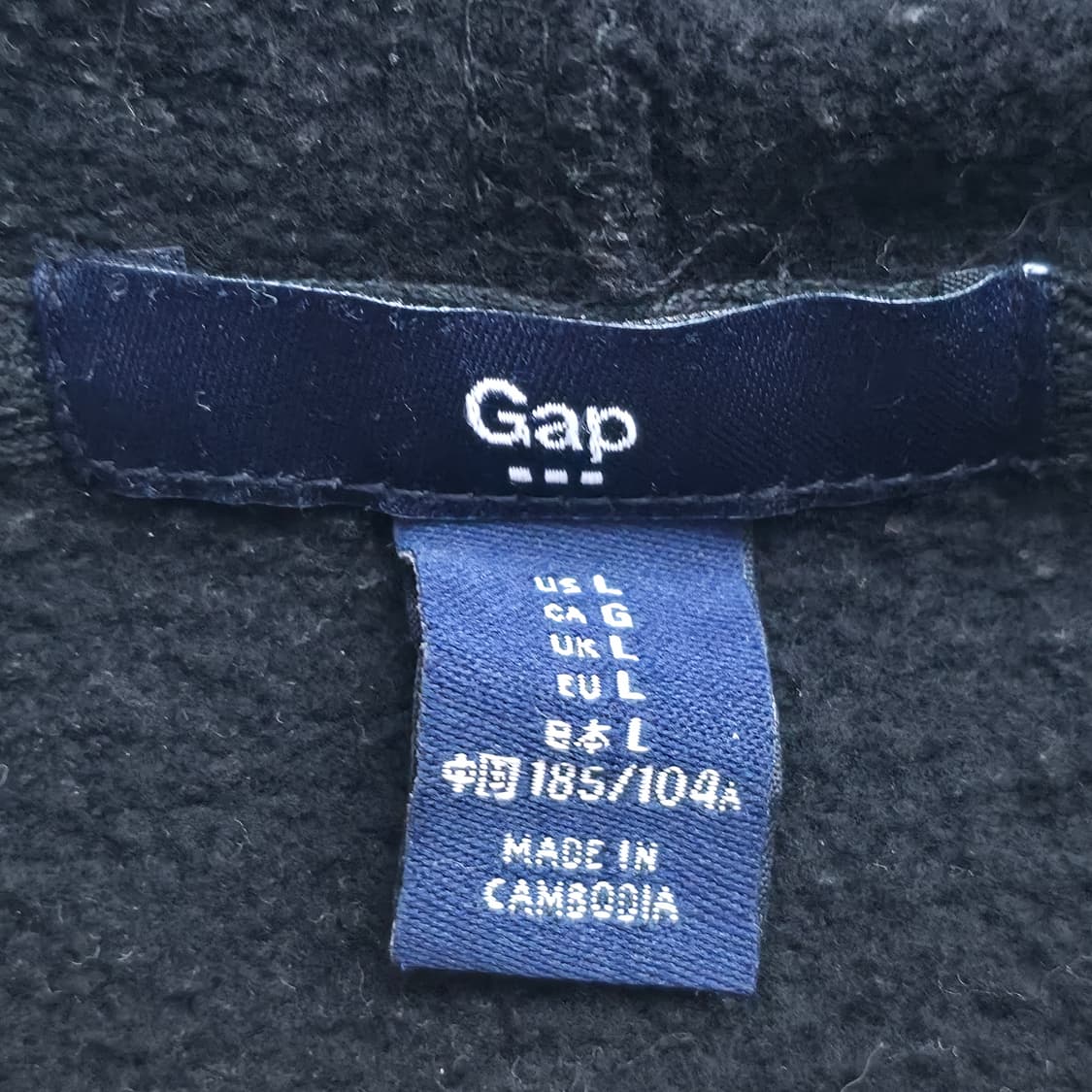 [L] GAP 갭 블랙 후드티 상품이미지4