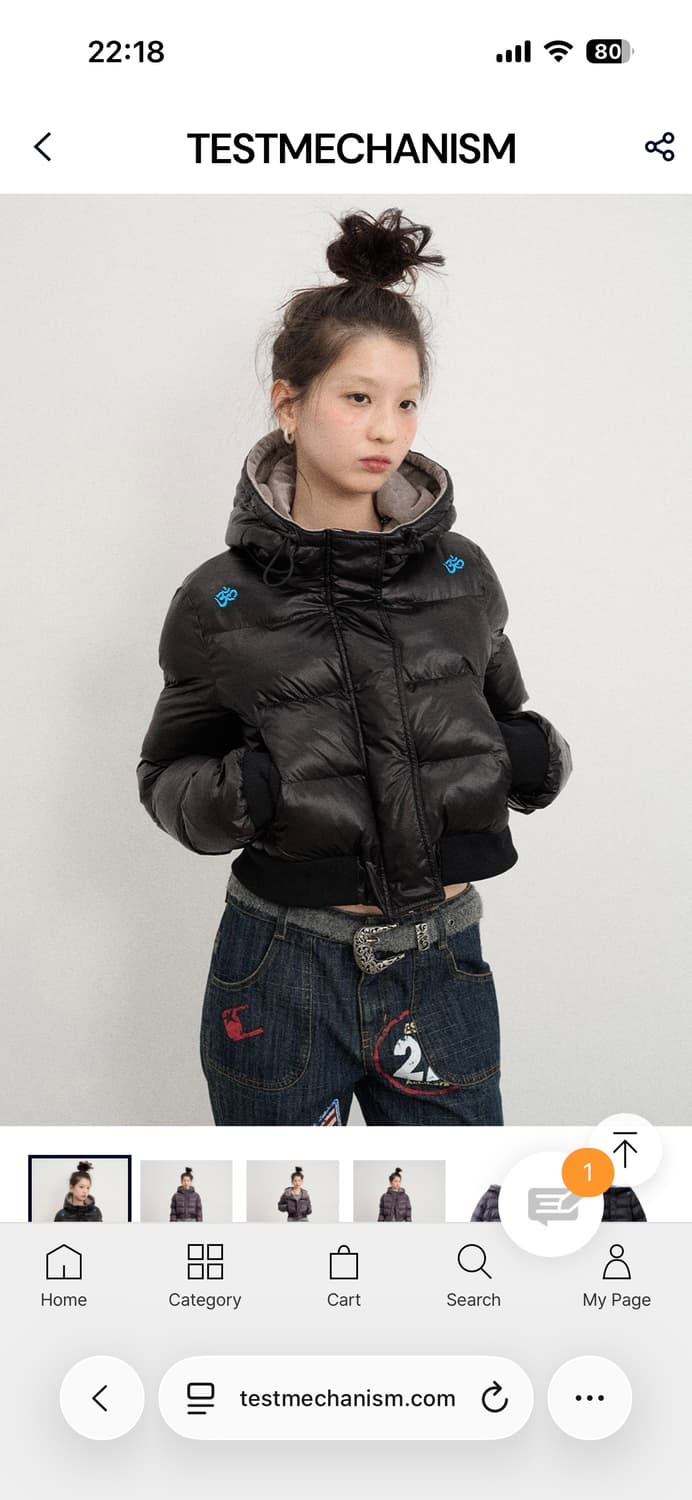 Achihara 아치하라 숏패딩 상품이미지1