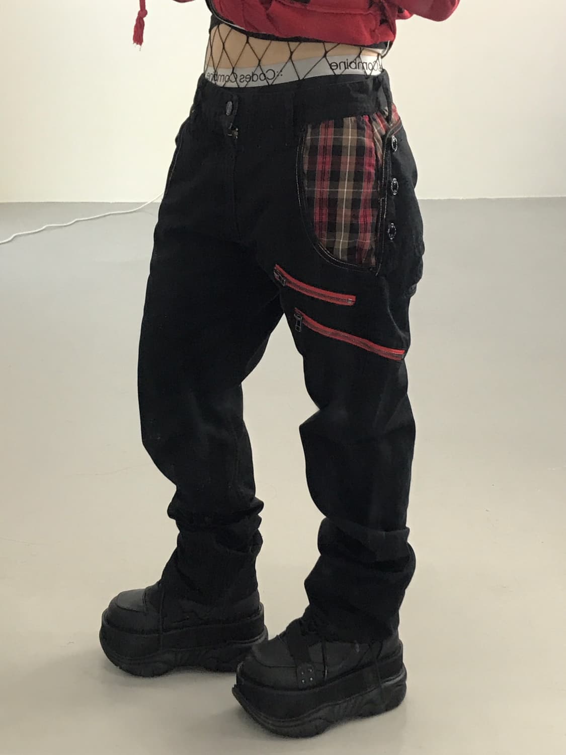 Jpn Y2k Black Detail Pants 상품이미지2