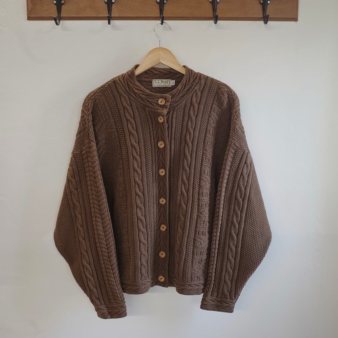 80’s L.L.Bean Cable Cotton Carigan 상품이미지1