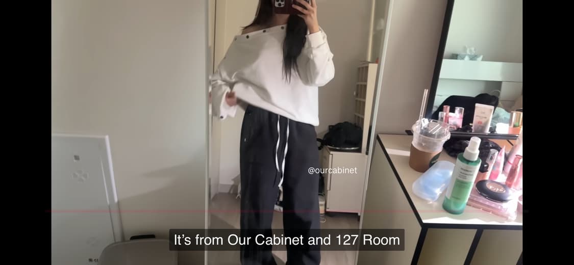 유튜버 남서연 착)127room 루즈 버튼 맨투맨 상품이미지4