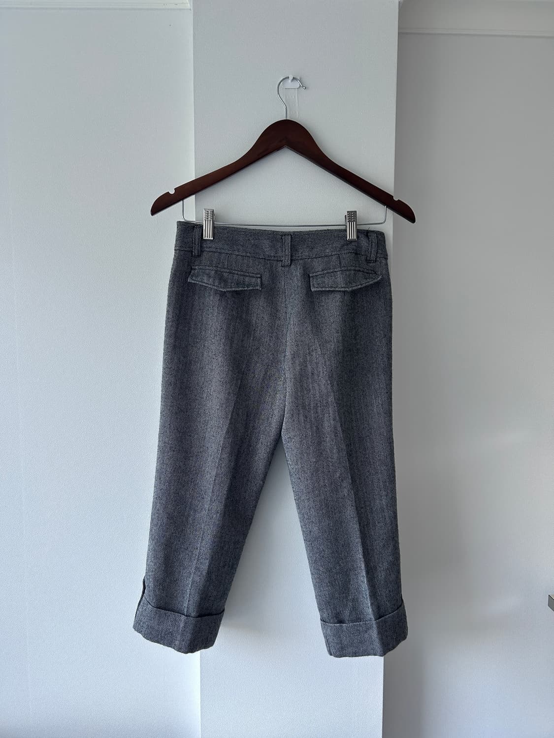Grey Herringbone Capri Pants/빈티지 카프리 팬츠 상품이미지4