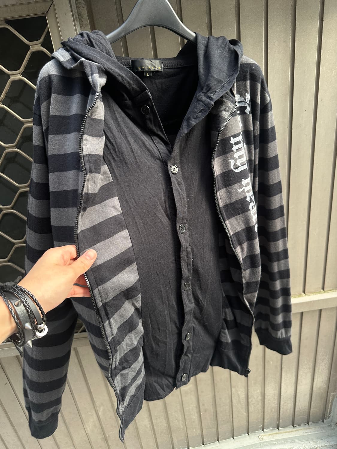 Spinash gothic punk layered hood 상품이미지8
