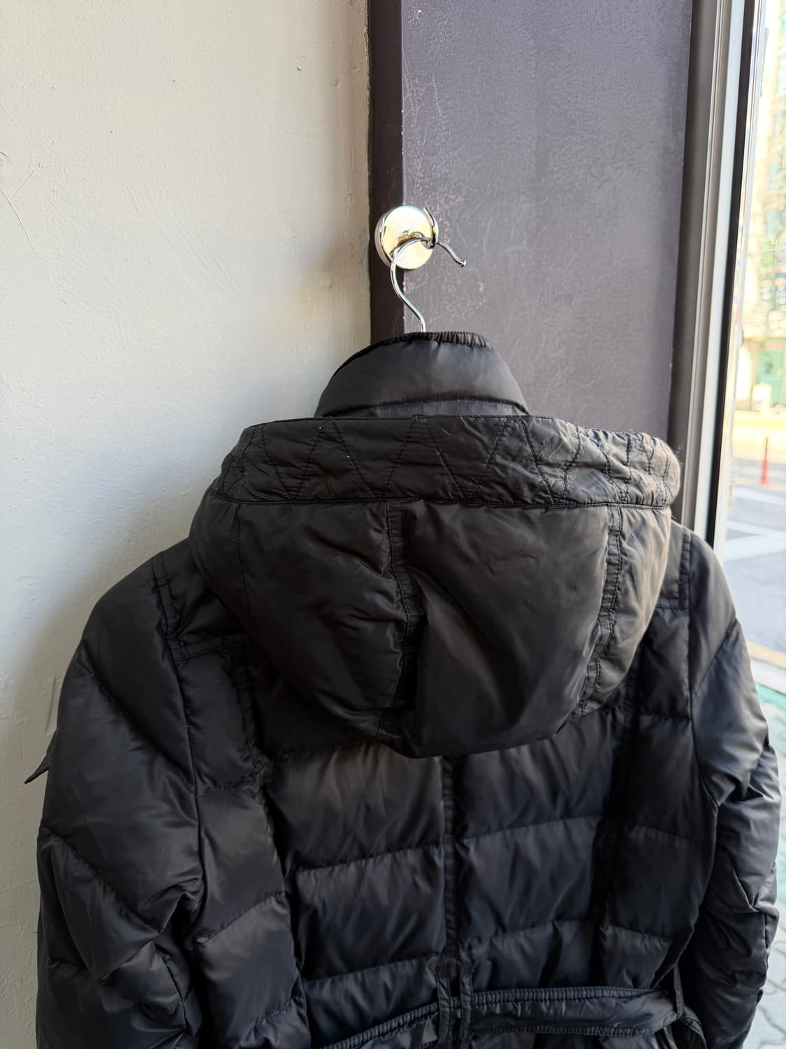 XS/ 버버리 이중 레이어 벨티드 다운 패딩 점퍼 상품이미지8