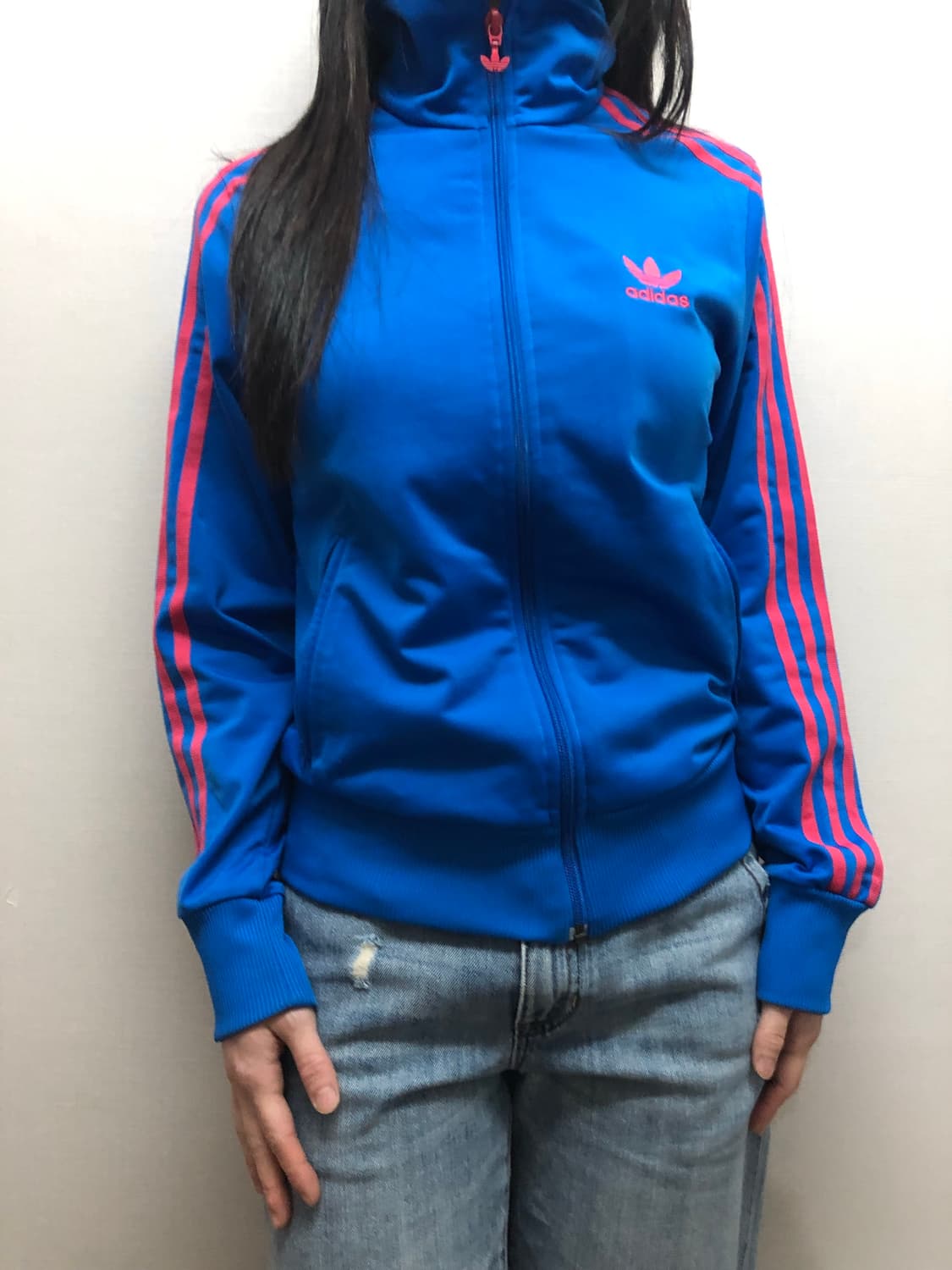 빈티지 아디다스 블루 파이어버드 져지 상품이미지1
