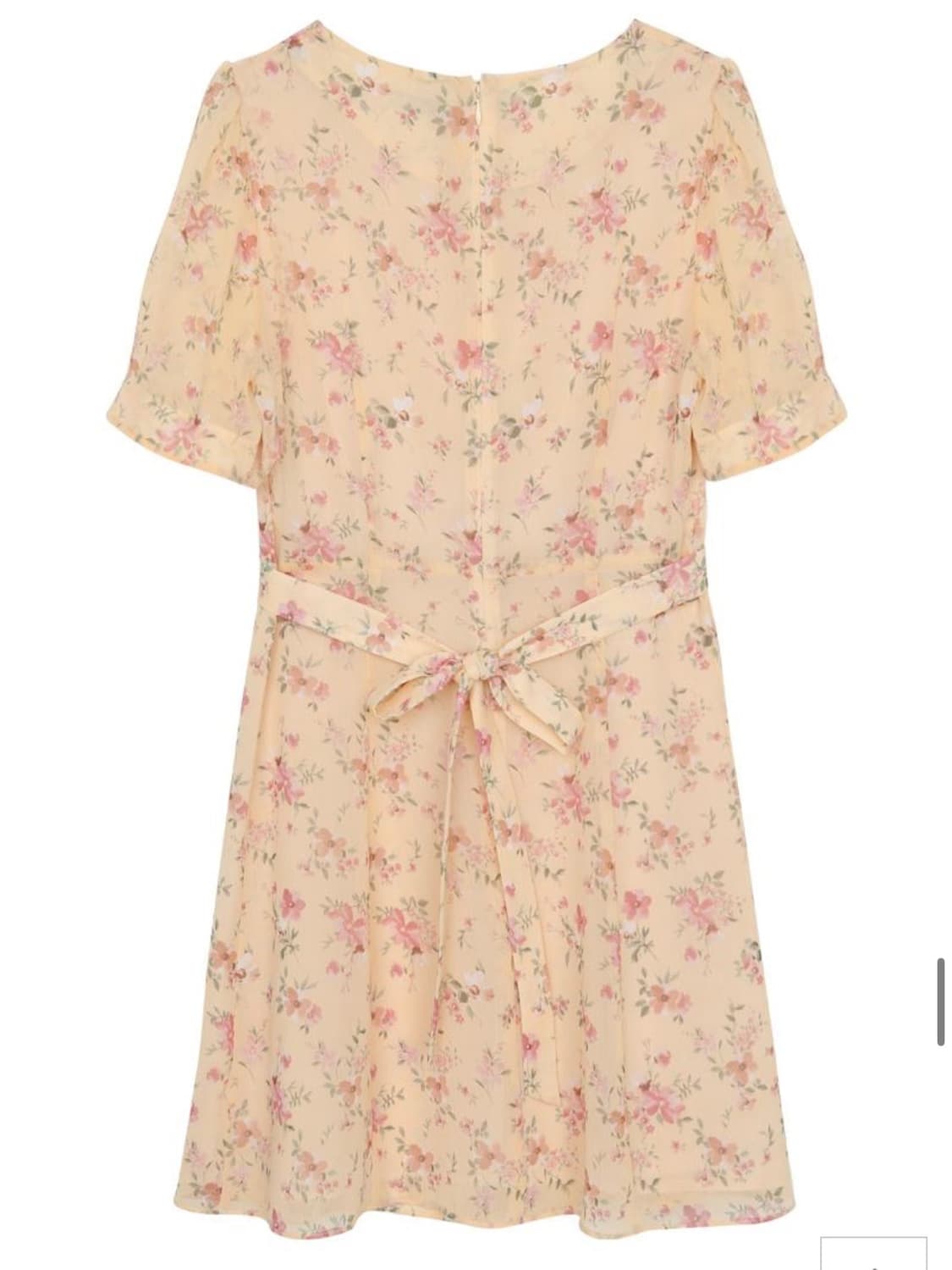 로엠 플라워 스퀘어넥 쉬폰 원피스 (새상품) 상품이미지3