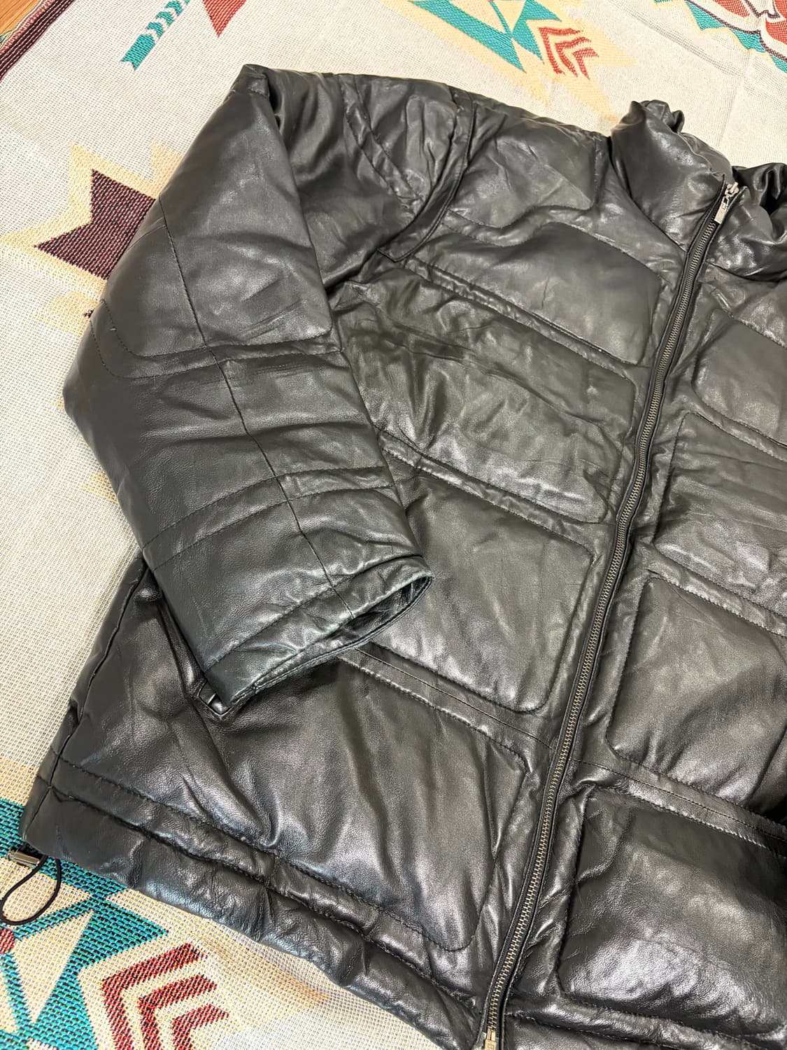 페라라 2XL 양가죽 바이커 패딩 / ferrar leather 상품이미지3