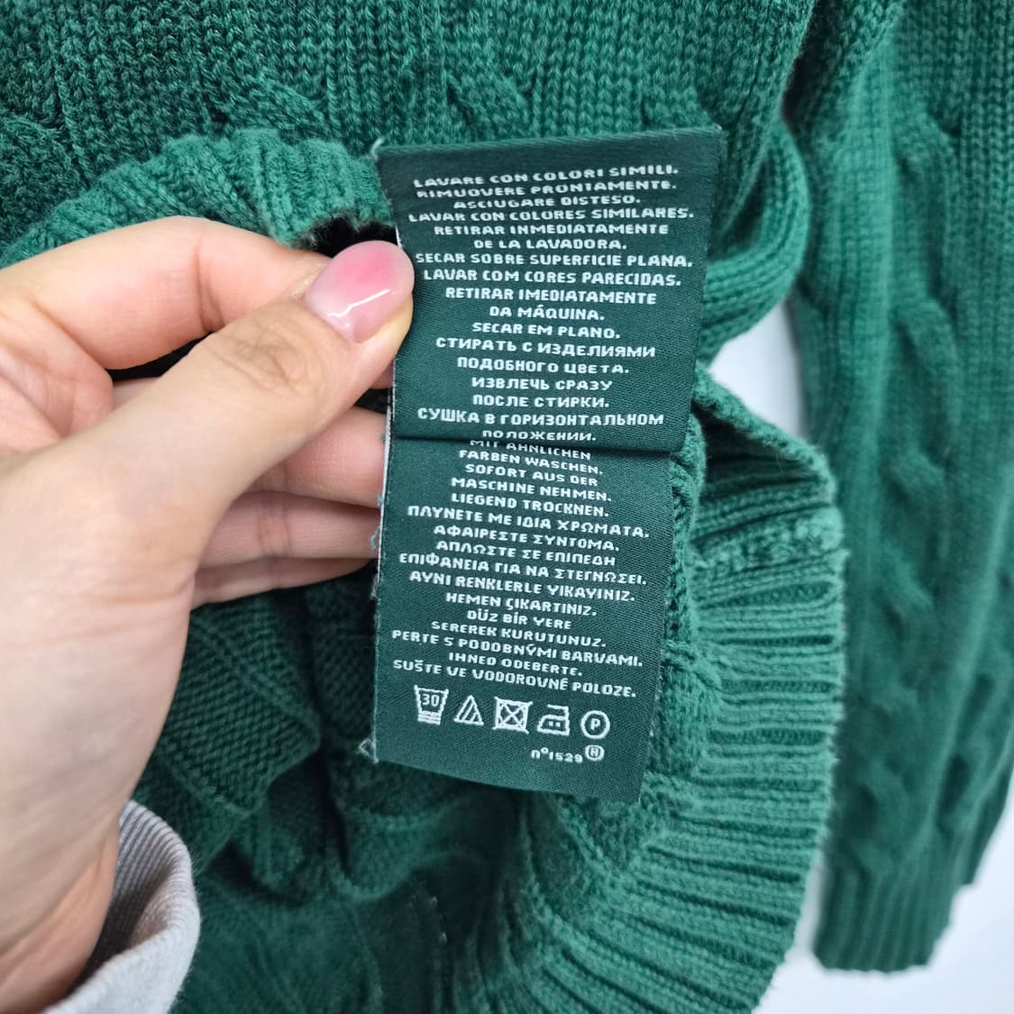 폴로 랄프로렌 버튼 디테일 케이블 니트 여성 M 상품이미지6