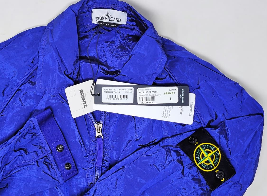 22SS 스톤아일랜드 패커블 나일론메탈 오버셔츠 L 상품이미지4