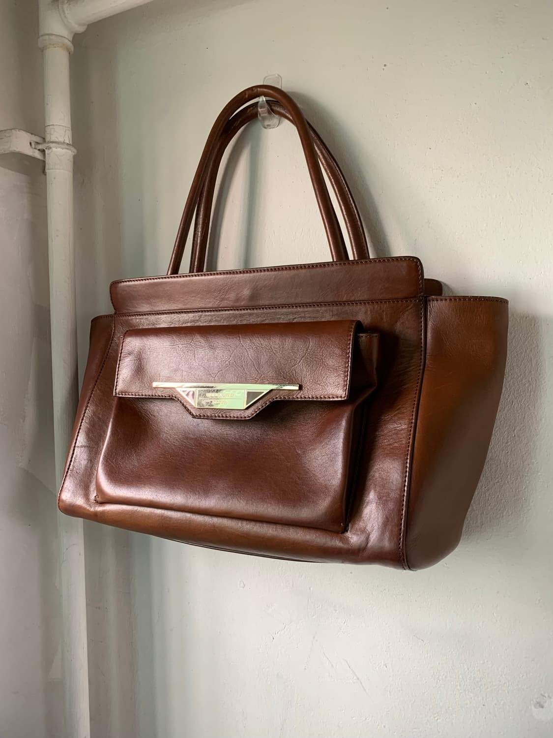 weekend maxmara 브라운 레더 토트백 상품이미지1