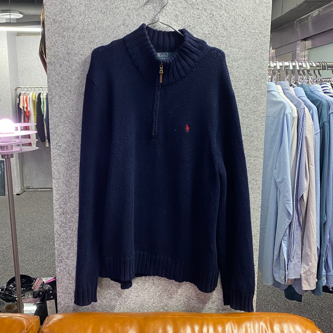 폴로 랄프로렌 네이비 하프집업 니트 B3286 상품이미지2