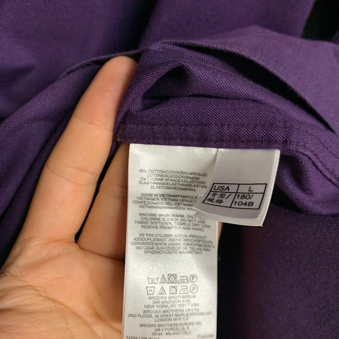 브룩스브라더스 퍼플 옥스퍼드 셔츠 남방 L 상품이미지4