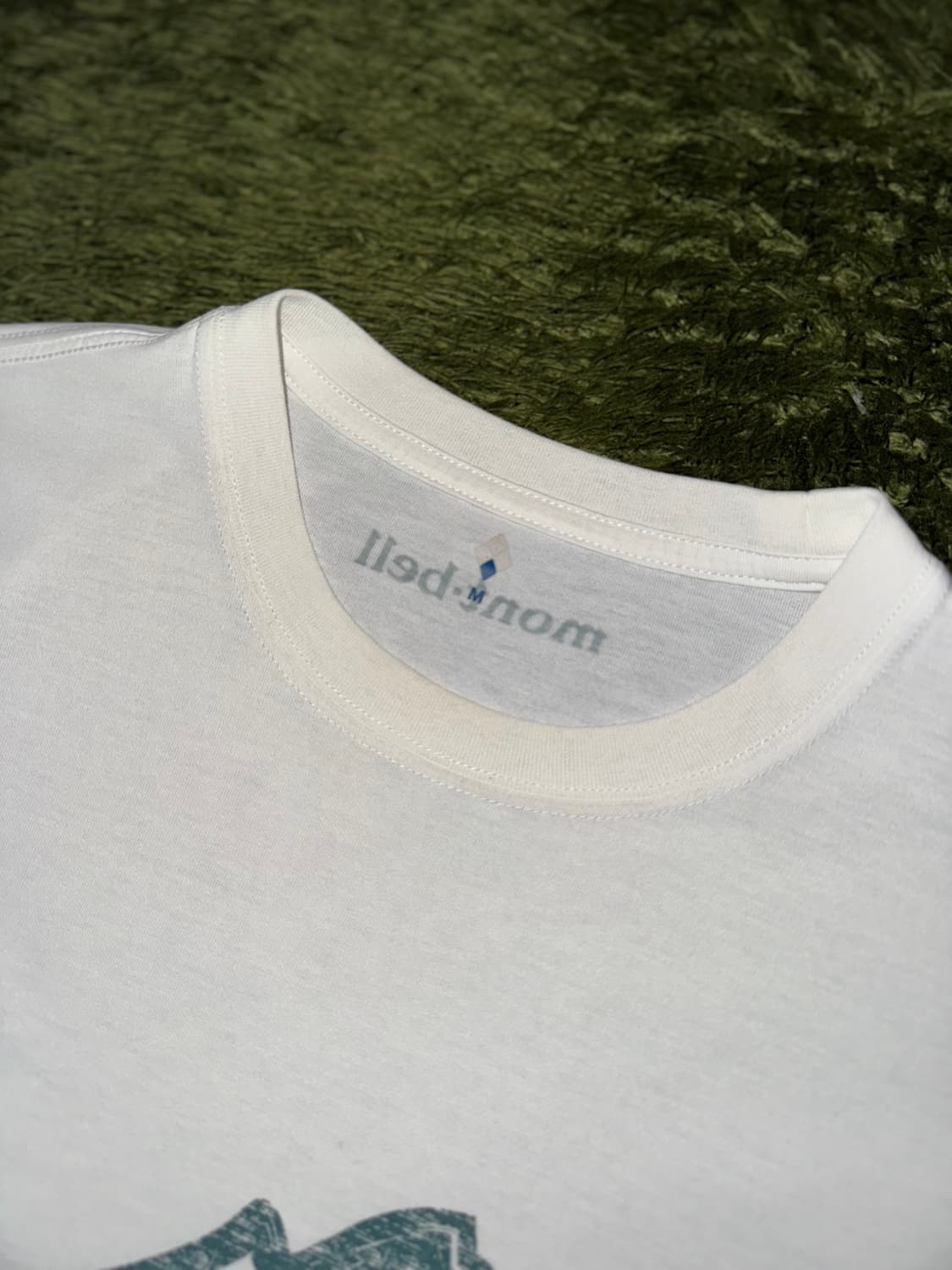 [M] 00s 몽벨 재팬 오리지널 로고 프린트 스포츠 티셔츠 화이트  상품이미지3