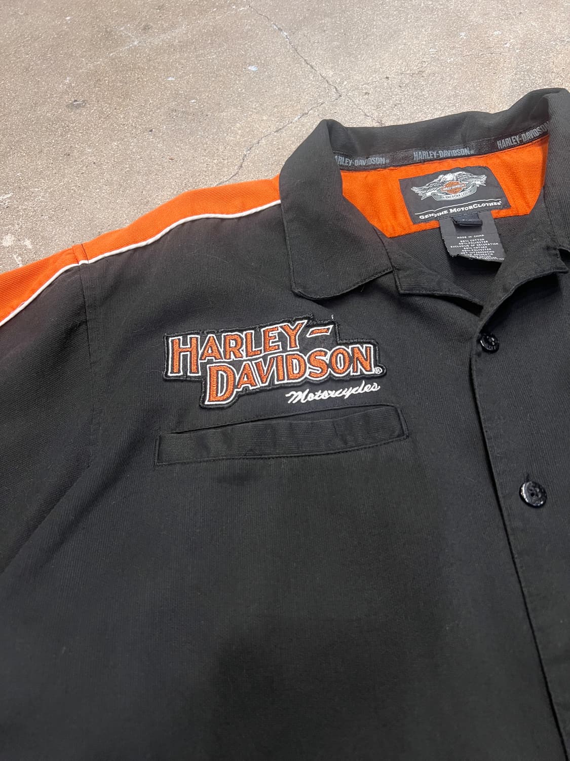 할리데이비슨 모터사이클 엠브로이드 반팔셔츠 상품이미지4