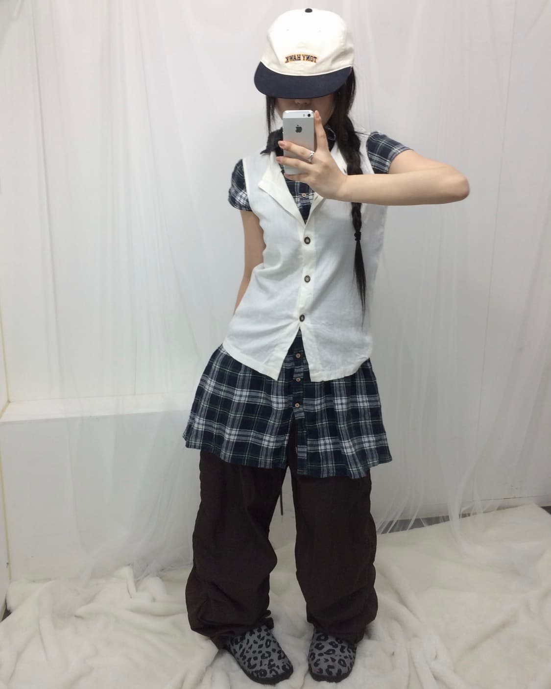 데일리 체크 브라운 모리 세트 상품이미지1