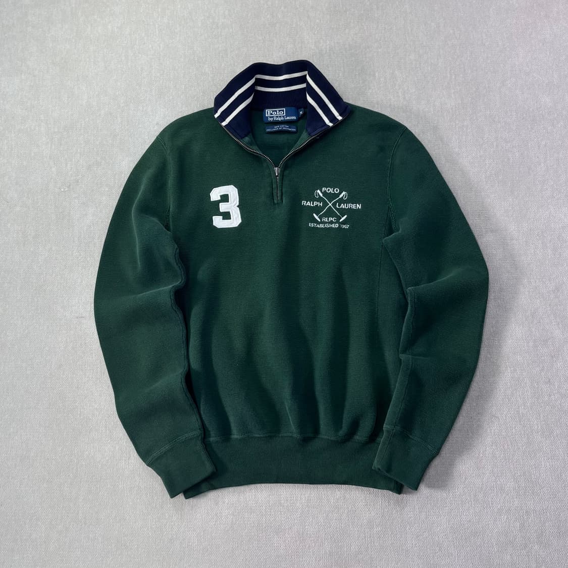 95 폴로랄프로렌 골프 패치 그린 반집업 니트 상품이미지1