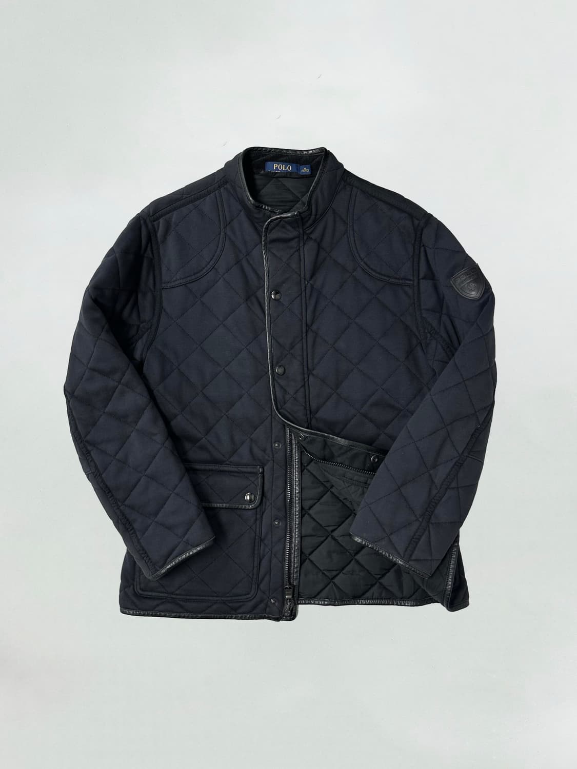폴로 쉽스킨 양가죽 디테일 퀼팅 자켓 상품이미지1